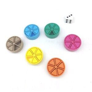 Vintage 1981 Trivial Pursuit Genus Replacement Pieces 6 Pies 31 Wedges 1 Die